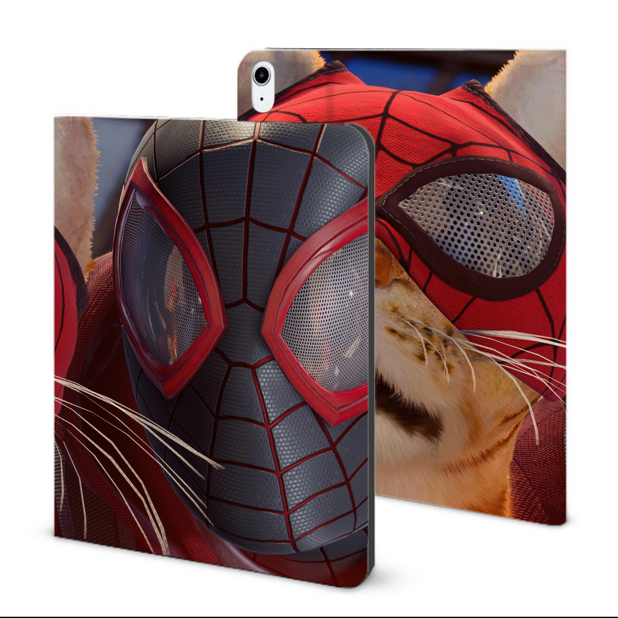 （画像用） Spider Man スパイダーマン IPad ケース ブック型 PUレザー TPU 耐衝撃 軽量 薄型 ペン収納なし 全面保護 IPad 各モデル対応